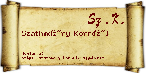 Szathmáry Kornél névjegykártya