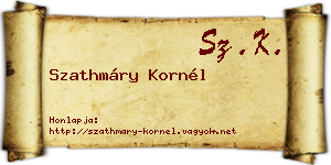 Szathmáry Kornél névjegykártya