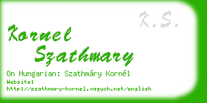 kornel szathmary business card